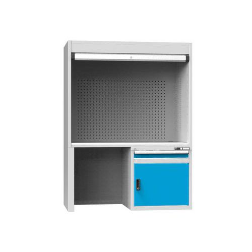 Stanowisko sterownicze Polak, 1969 x 1462 x 753 mm, szare - Stanowisko robocze Polak Control, 1969 x 1462 x 753 mm, szaro-niebieski