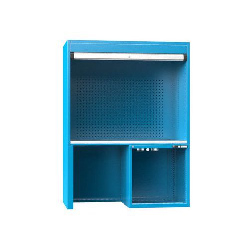 Stanowisko inspekcyjne z nogą, 1462 x 753 x 1969 mm - Stanowisko inspekcyjne z nogą, 1462 x 753 x 1969 mm, niebieskie