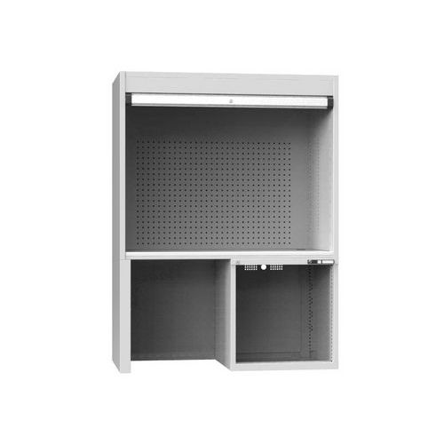 Stanowisko inspekcyjne z nogą, 1462 x 753 x 1969 mm - Stanowisko inspekcyjne z nogą, 1462 x 753 x 1969 mm, szare