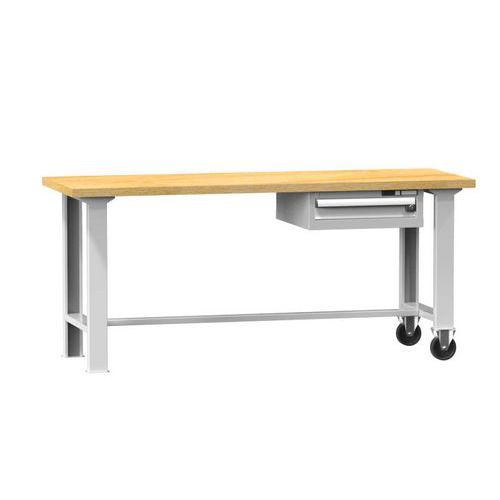 Mobilne stoły warsztatowe MPS5-715M, 1500 x 700 x 880 mm, MULTIPLEX - Mobilny stół warsztatowy MPS5-715M, 1500 x 700 x 880 mm, MULTIPLEX, szaro-szary