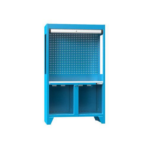Stanowisko robocze inspekcyjne, 1200 x 600 x 2030 mm - Stanowisko inspekcyjne, 1200 x 600 x 2030 mm, niebieskie