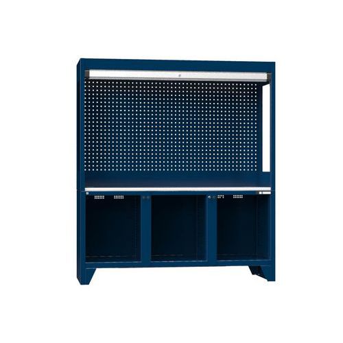 Stanowisko robocze inspekcyjne, 1800 x 600 x 2030 mm - Stanowisko inspekcyjne, 1800 x 600 x 2030 mm, ciemnoniebieski