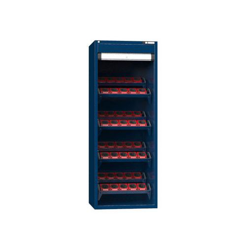 Szafki NC z roletą 36x27D z wyposażeniem, wariant 1 - Szafka NC z roletą 36x27D z osprzętem, var. 1, ciemnoniebieska