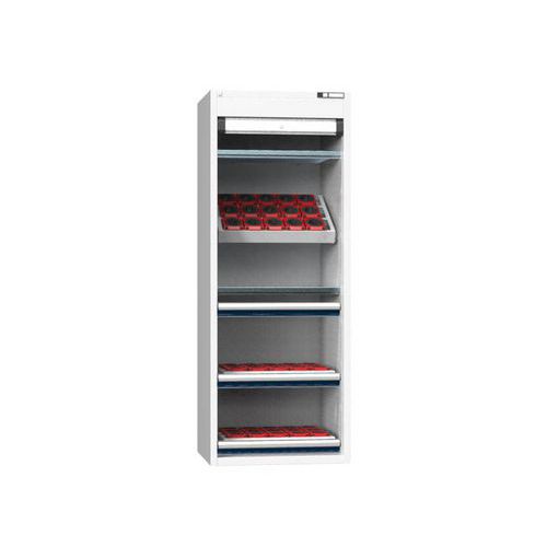 Szafki NC z roletą 36x27D z wyposażeniem, wariant 10 - Szafka NC z roletą 36x27D z osprzętem, wariant 10, szaro-granatowa