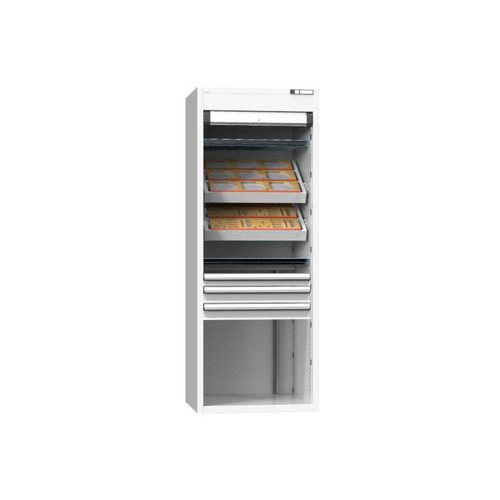 Szafki NC z roletą 36x27D z wyposażeniem, wer. 11 - Szafka NC z roletą 36x27D z osprzętem, wer. 11, szaro-szara
