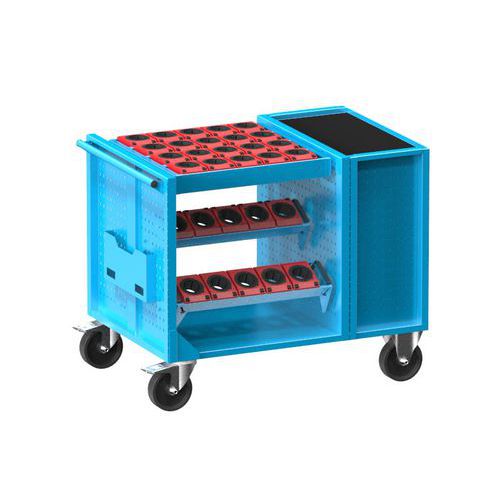 Wózki NC 36x36D z wyposażeniem, wariant 5 - Wózek NC 36x36D z wyposażeniem wariant 5 niebieski