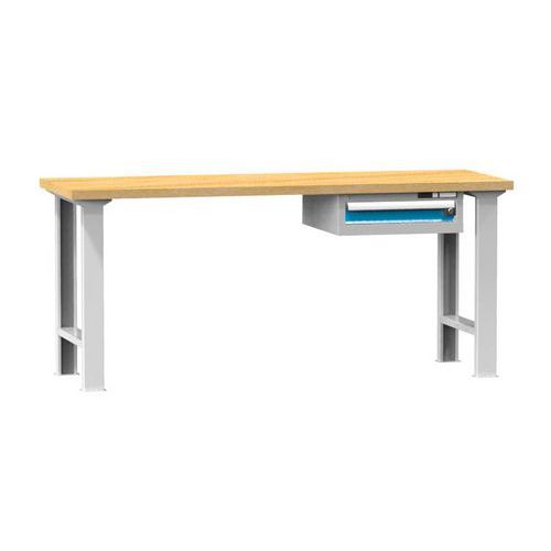 Stoły warsztatowe KOMBI PM4715, 1500 x 700 x 880 mm, MULTIPLEX - Stół warsztatowy KOMBI PM4715, 1500 x 700 x 880 mm, MULTIPLEX, szaro-niebieski