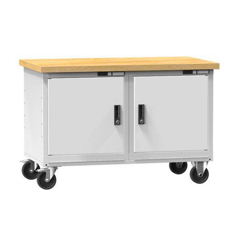 Mobilne stoły warsztatowe PPS-4M, 1200 x 700 x 810 mm, MULTIPLEX - Mobilny stół warsztatowy PPS-4M, 1200 x 700 x 810 mm, MULTIPLEX, szaro-szary