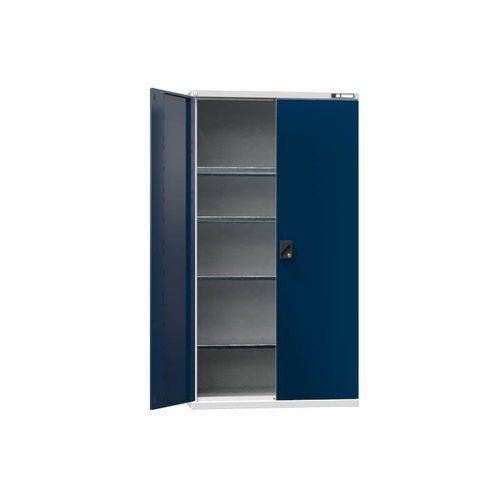 Metalowe szafy warsztatowe SK1, 1950 x 1044 x 625 mm, 4 półki, szare - Metalowa szafka warsztatowa SK1, 1950 x 1044 x 625 mm, 4 półki, szaro-granatowa
