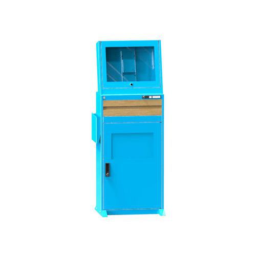Terminale komputerowe, 660 x 531 x 1666 mm, gniazdo E - Terminal komputerowy, 660 x 531 x 1666 mm, gniazdo E, niebieski
