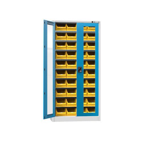 Szafki z pudełkami UK1-B11S, 950 x 400 x 1950 mm - Szafka z pudełkami UK1-B11S, 950 x 400 x 1950 mm, szaro-niebieska