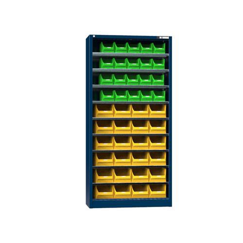 Szafki z pudełkami UK1-B2, 950 x 400 x 1950 mm - Szafka ze skrzynkami UK1-B2, 950 x 400 x 1950 mm, ciemnoniebieska