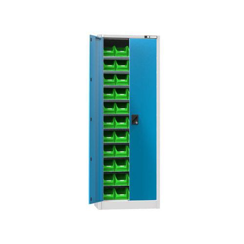 Szafki z pudełkami UK2-B11, 700 x 400 x 1950 mm - Szafka z pudełkami UK2-B11, 700 x 400 x 1950 mm, szaro-niebieska