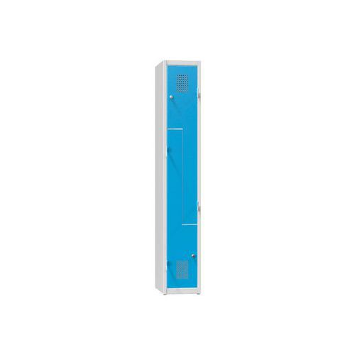 Szafy metalowe Z 2-drzwiowe, 400 x 500 x 1850 mm - Szafa metalowa Z 2-drzwiowa, 400 x 500 x 1850 mm, szaro-niebieska