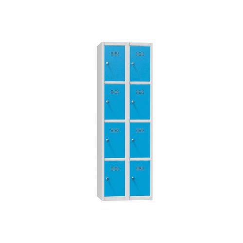 Szafy metalowe 8 boksów 1850 x 600 x 500 mm szare - Szafa metalowa, 8 skrzynek, 1850 x 600 x 500 mm, szaro-niebieska