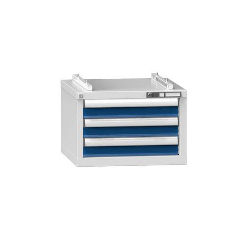 Szafki szufladowe ZA3ERGO, 578 x 600 x 390 mm - Szafka szufladowa ZA3ERGO, 578 x 600 x 390 mm, szaro-ciemnoniebieska
