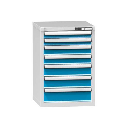 Szafki szufladowe ZA5, 578 x 600 x 840 mm - Szafka szufladowa ZA5, 578 x 600 x 840 mm, szaro-niebieska