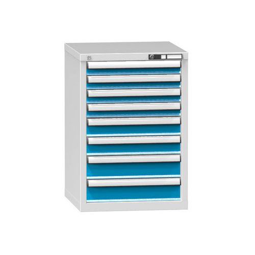 Szafki szufladowe ZA8, 578 x 600 x 840 mm - Szafka szufladowa ZA8, 578 x 600 x 840 mm, szaro-niebieska