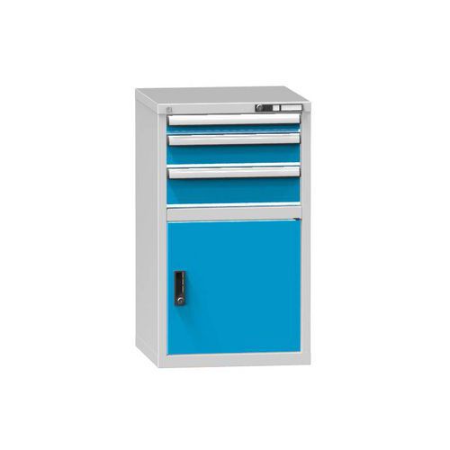 Szafki szufladowe ZA2, 578 x 600 x 990 mm - Szafka szufladowa ZA2, 578 x 600 x 990 mm, szaro-niebieska
