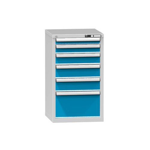 Szafki szufladowe ZA4, 578 x 600 x 990 mm - Szafka szufladowa ZA4, 578 x 600 x 990 mm, szaro-niebieska