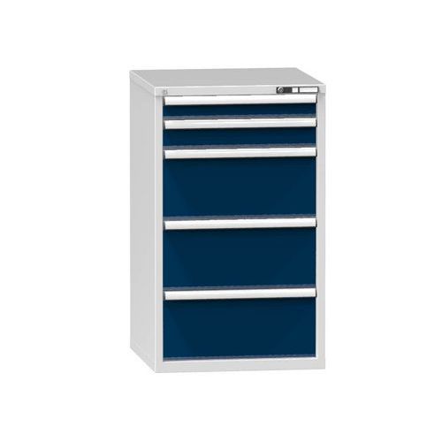 Szafki szufladowe ZB3, 731 x 753 x 1215 mm - Szafka szufladowa ZB3, 731 x 753 x 1215 mm, szaro-ciemnoniebieska