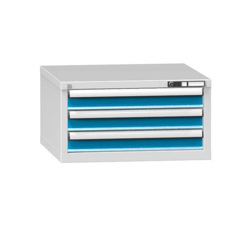 Szafki szufladowe ZB3, 731 x 753 x 390 mm - Szafka szufladowa ZB3, 731 x 753 x 390 mm, szaro-niebieska