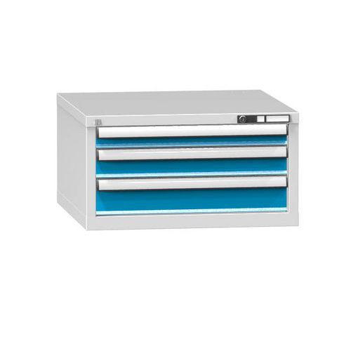 Szafki szufladowe ZB4, 731 x 753 x 390 mm - Szafka szufladowa ZB4, 731 x 753 x 390 mm, szaro-niebieska