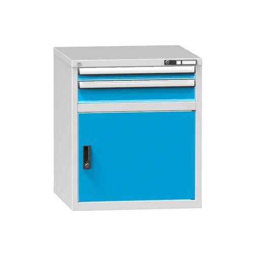 Szafki szufladowe ZB2, 731 x 753 x 840 mm - Szafka szufladowa ZB2, 731 x 753 x 840 mm, szaro-niebieska