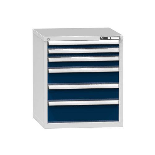 Szafki szufladowe ZB6, 731 x 753 x 840 mm - Szafka szufladowa ZB6, 731 x 753 x 840 mm, szaro-ciemnoniebieska