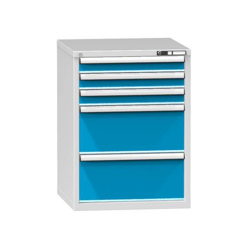 Szafki szufladowe ZB3, 731 x 753 x 990 mm - Szafka szufladowa ZB3, 731 x 753 x 990 mm, szaro-niebieska