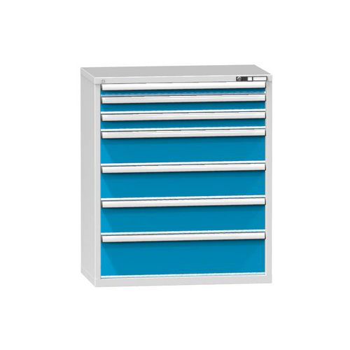 Szafki szufladowe ZC5, 1037 x 600 x 1215 mm - Szafka szufladowa ZC5, 1037 x 600 x 1215 mm, szaro-niebieska