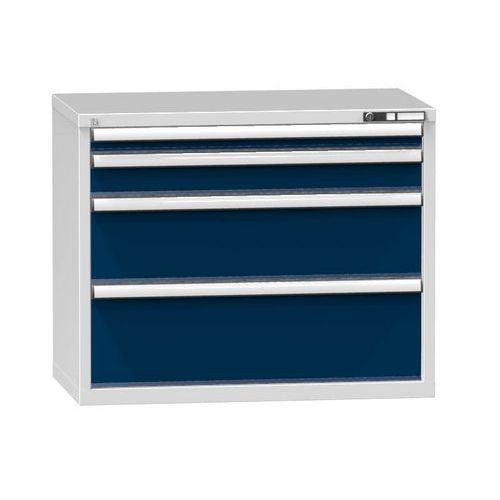 Szafki szufladowe ZC4, 1037 x 600 x 840 mm - Szafka szufladowa ZC4, 1037 x 600 x 840 mm, szaro-ciemnoniebieska