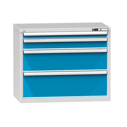 Szafki szufladowe ZC4, 1037 x 600 x 840 mm - Szafka szufladowa ZC4, 1037 x 600 x 840 mm, szaro-niebieska
