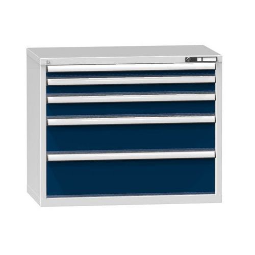 Szafki szufladowe ZC5, 1037 x 600 x 840 mm - Szafka szufladowa ZC5, 1037 x 600 x 840 mm, szaro-ciemnoniebieska