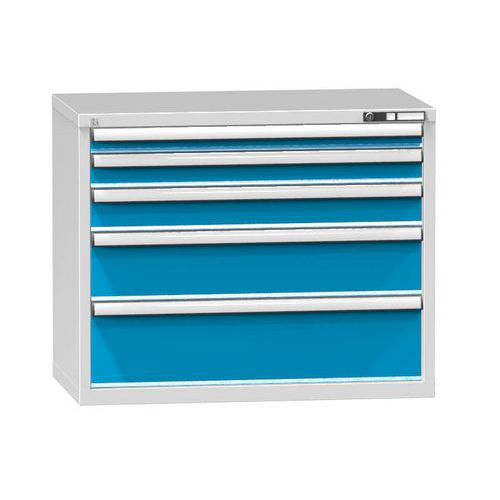 Szafki szufladowe ZC5, 1037 x 600 x 840 mm - Szafka szufladowa ZC5, 1037 x 600 x 840 mm, szaro-niebieska