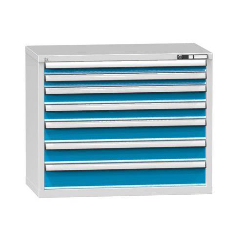 Szafki szufladowe ZC7, 1037 x 600 x 840 mm - Szafka szufladowa ZC7, 1037 x 600 x 840 mm, szaro-niebieska