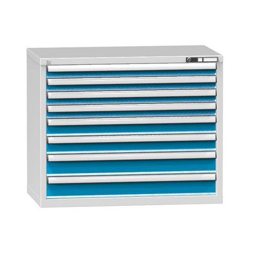 Szafki szufladowe ZC8, 1037 x 600 x 840 mm - Szafka szufladowa ZC8, 1037 x 600 x 840 mm, szaro-niebieska