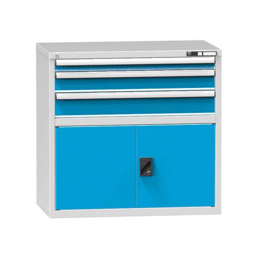 Szafki szufladowe ZC2, 1037 x 600 x 990 mm - Szafka szufladowa ZC2, 1037 x 600 x 990 mm, szaro-niebieska