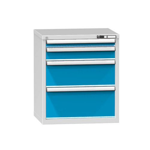Szafki szufladowe ZD4, 731 x 600 x 840 mm - Szafka szufladowa ZD4, 731 x 600 x 840 mm, szaro-niebieska