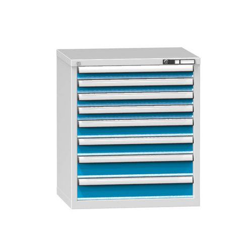 Szafki szufladowe ZD8, 731 x 600 x 840 mm - Szafka szufladowa ZD8, 731 x 600 x 840 mm, szaro-niebieska