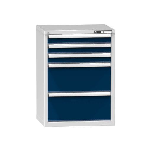 Szafki szufladowe ZD3, 731 x 600 x 990 mm - Szafka szufladowa ZD3, 731 x 600 x 990 mm, szaro-ciemnoniebieska