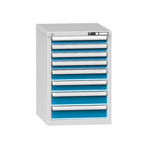 Szafki szufladowe ZE8, 578 x 753 x 840 mm - Szafka szufladowa ZE8, 578 x 753 x 840 mm, szaro-niebieska