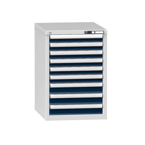 Szafki szufladowe ZE9, 578 x 753 x 840 mm - Szafka szufladowa ZE9, 578 x 753 x 840 mm, szaro-ciemnoniebieska