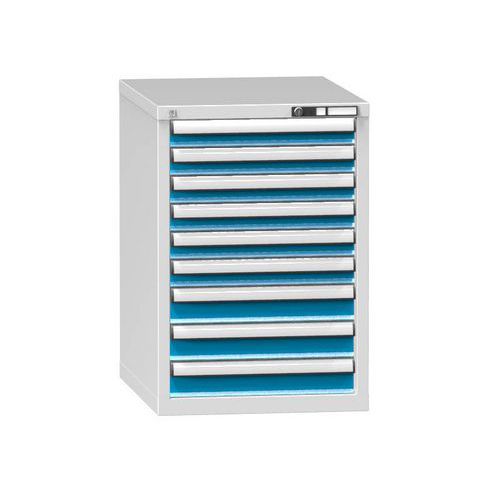 Szafki szufladowe ZE9, 578 x 753 x 840 mm - Szafka szufladowa ZE9, 578 x 753 x 840 mm, szaro-niebieska