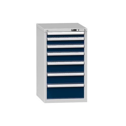 Szafki szufladowe ZE6, 578 x 753 x 990 mm - Szafka szufladowa ZE6, 578 x 753 x 990 mm, szaro-ciemnoniebieska