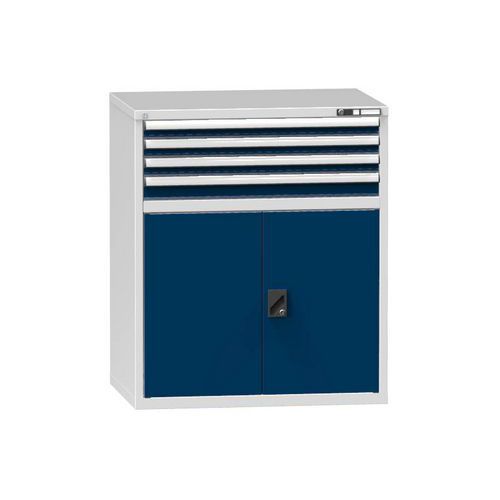 Szafki szufladowe ZG6, 1037 x 753 x 1215 mm - Szafka szufladowa ZG6, 1037 x 753 x 1215 mm, szaro-ciemnoniebieska