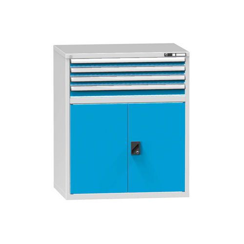 Szafki szufladowe ZG6, 1037 x 753 x 1215 mm - Szafka szufladowa ZG6, 1037 x 753 x 1215 mm, szaro-niebieska