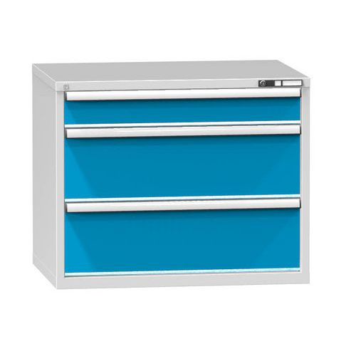 Szafki warsztatowe z szufladami ZG, 3 szuflady, 840 x 1037 x 753 mm, szare - Szafka warsztatowa ZG, 3 szuflady, 840 x 1037 x 753 mm, szaro-niebieska