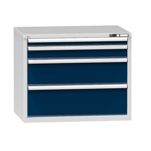 Szafki szufladowe ZG2, 1037 x 753 x 840 mm - Szafka szufladowa ZG2, 1037 x 753 x 840 mm, szaro-ciemnoniebieska