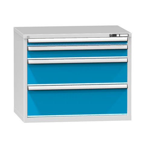 Szafki szufladowe ZG2, 1037 x 753 x 840 mm - Szafka szufladowa ZG2, 1037 x 753 x 840 mm, szaro-niebieska